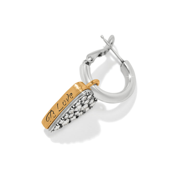 Brighton: Love Messages Be Love Reversible Hoop Earrings (JA0224)