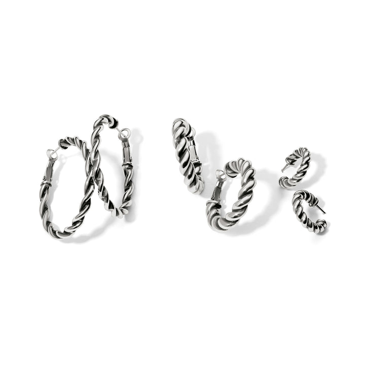 Brighton: Interlok Twist Oval Leverback Hoop Earrings JA9893
