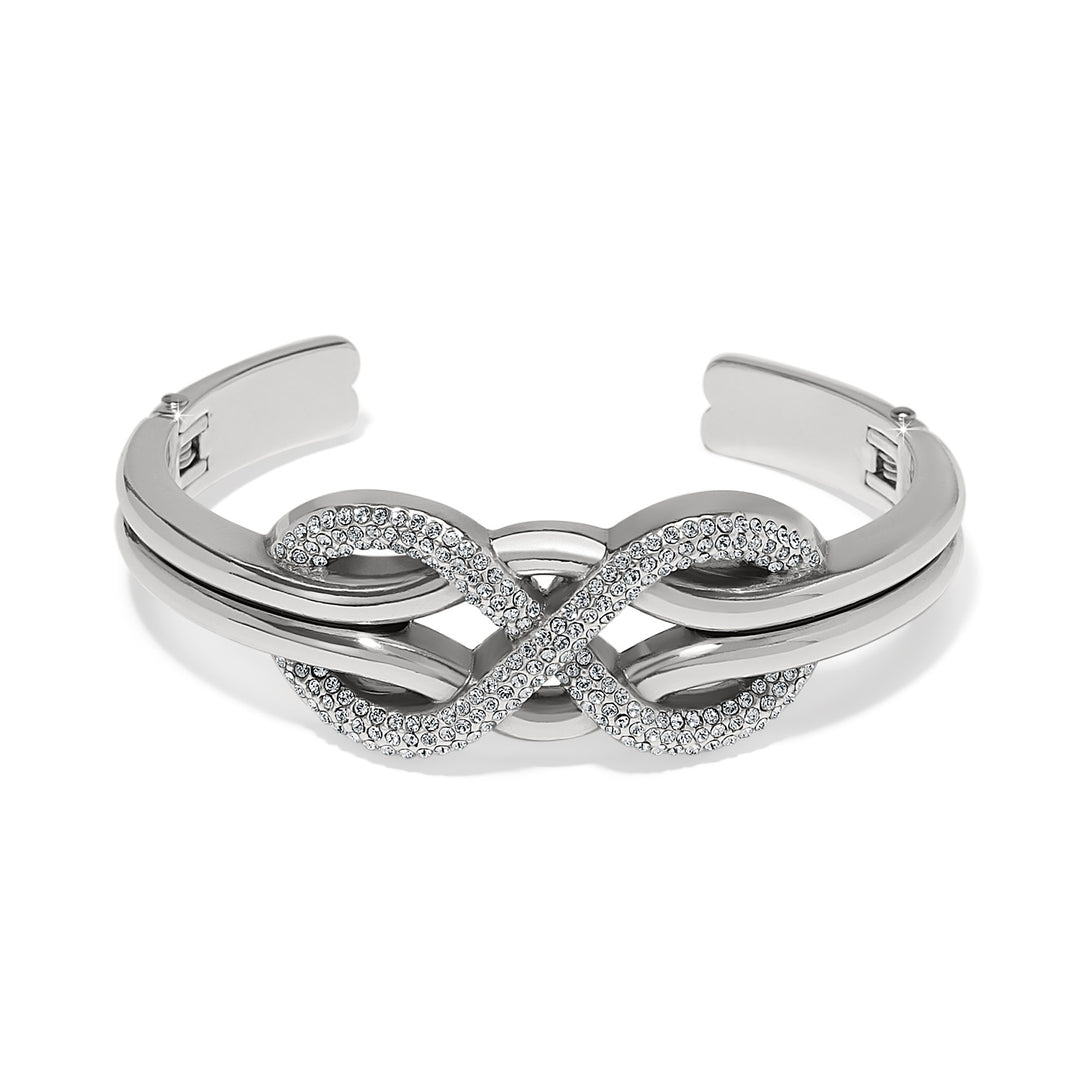 Brighton: Interlok Luxe Double Hinged Bangle in Silver JF0254