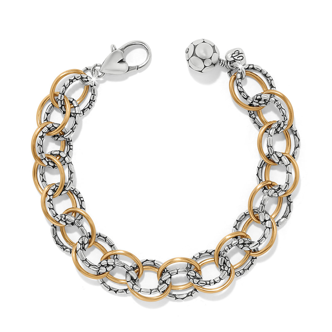 Brighton: Pebble Link Two Tone Bracelet JF0377 - The Vogue Boutique