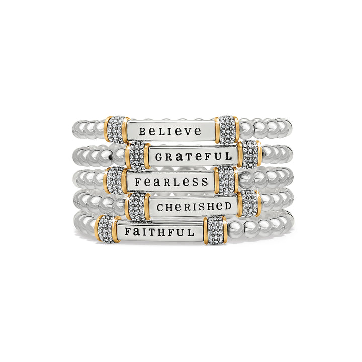 Brighton: Meridian Cherished Two Tone Stretch Bracelet (JF0394)