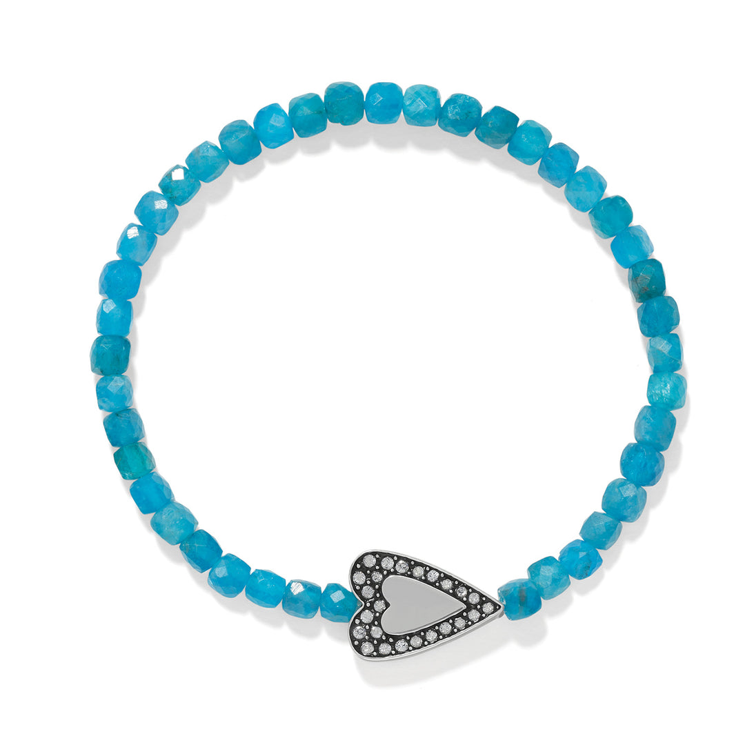 Brighton: Love Messages Be Bold Teal Stretch Bracelet (JF0485)