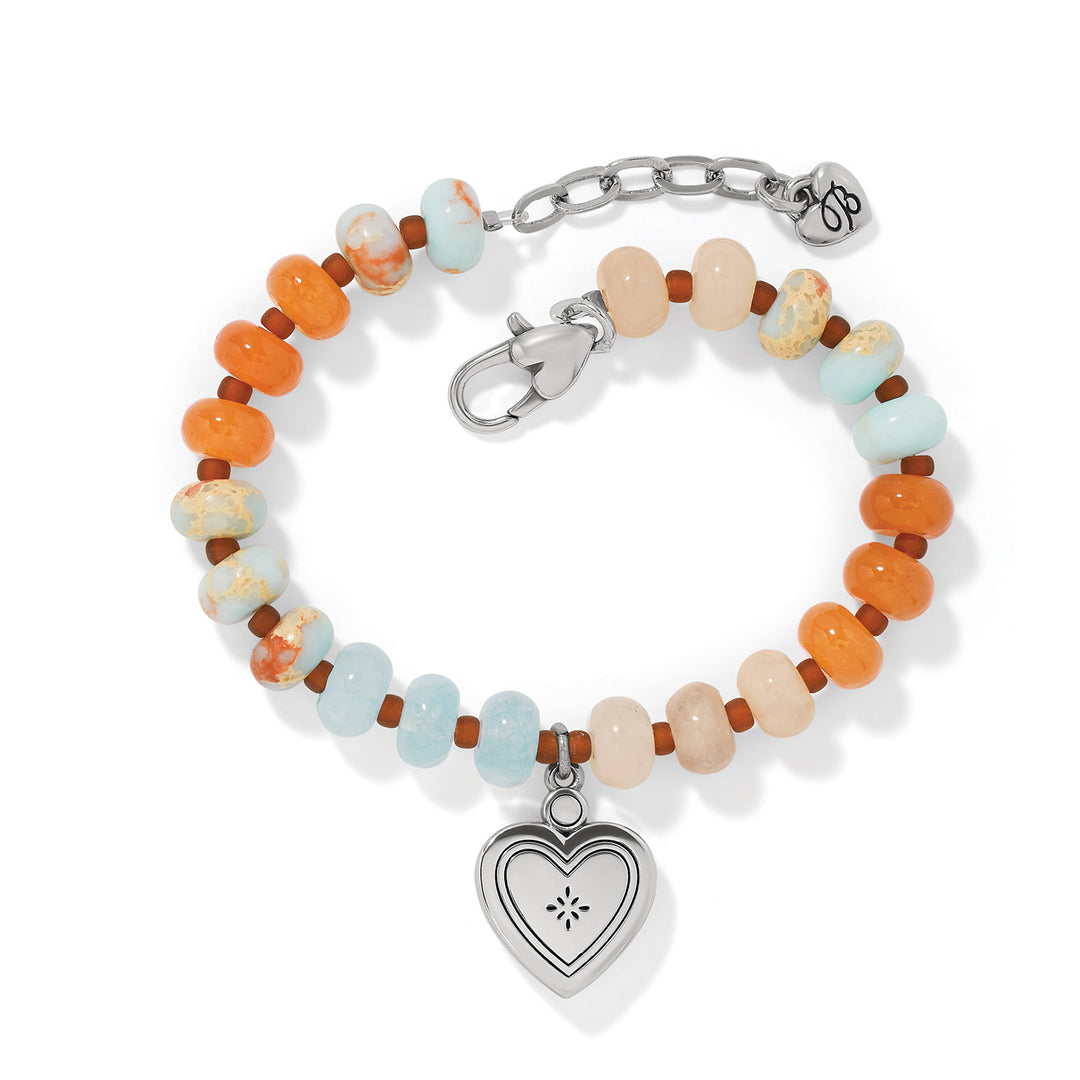 Brighton: Mosaic Two Tone Heart Beaded Bracelet (JF0503)
