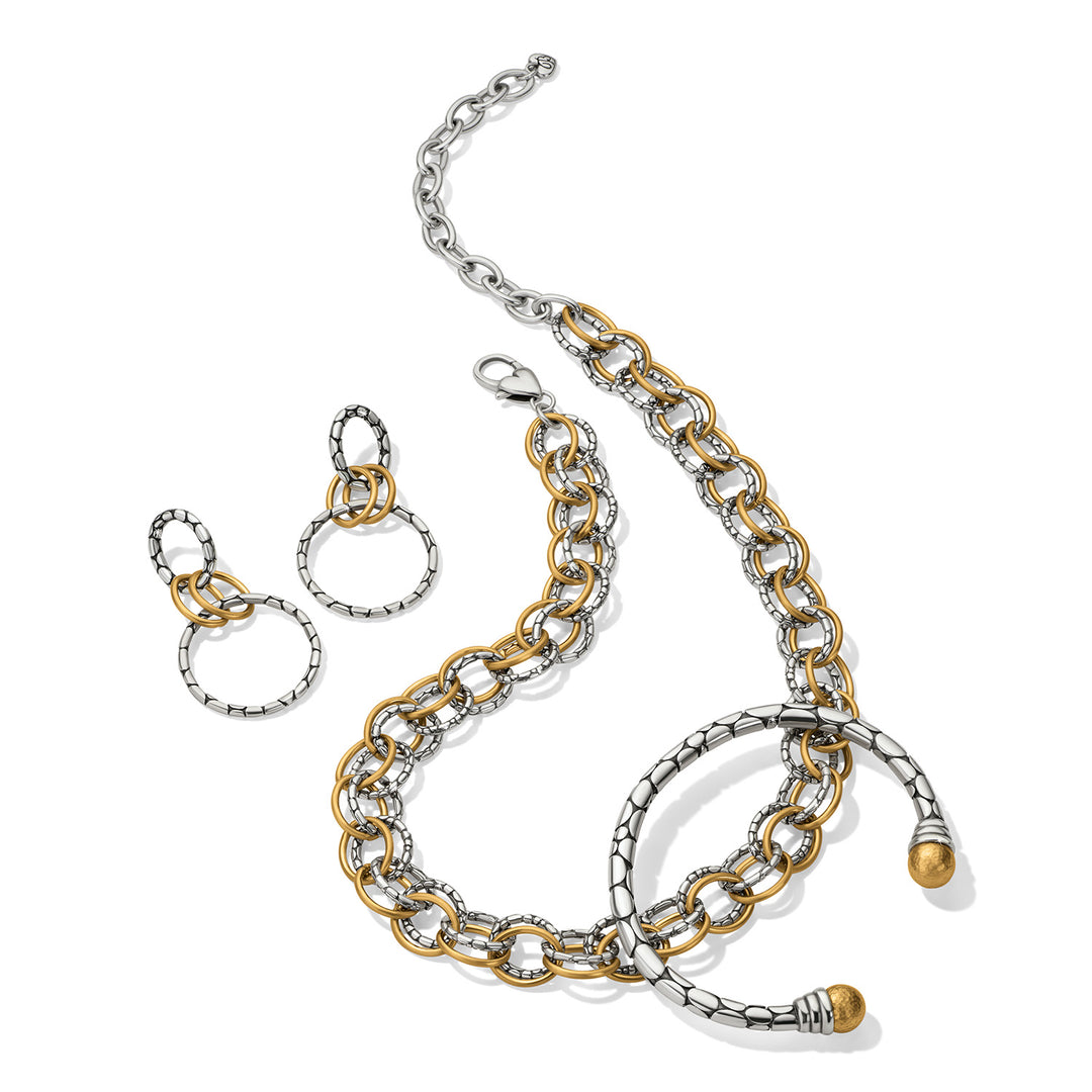Brighton: Pebble Link Two Tone Necklace (JM0082) - The Vogue Boutique
