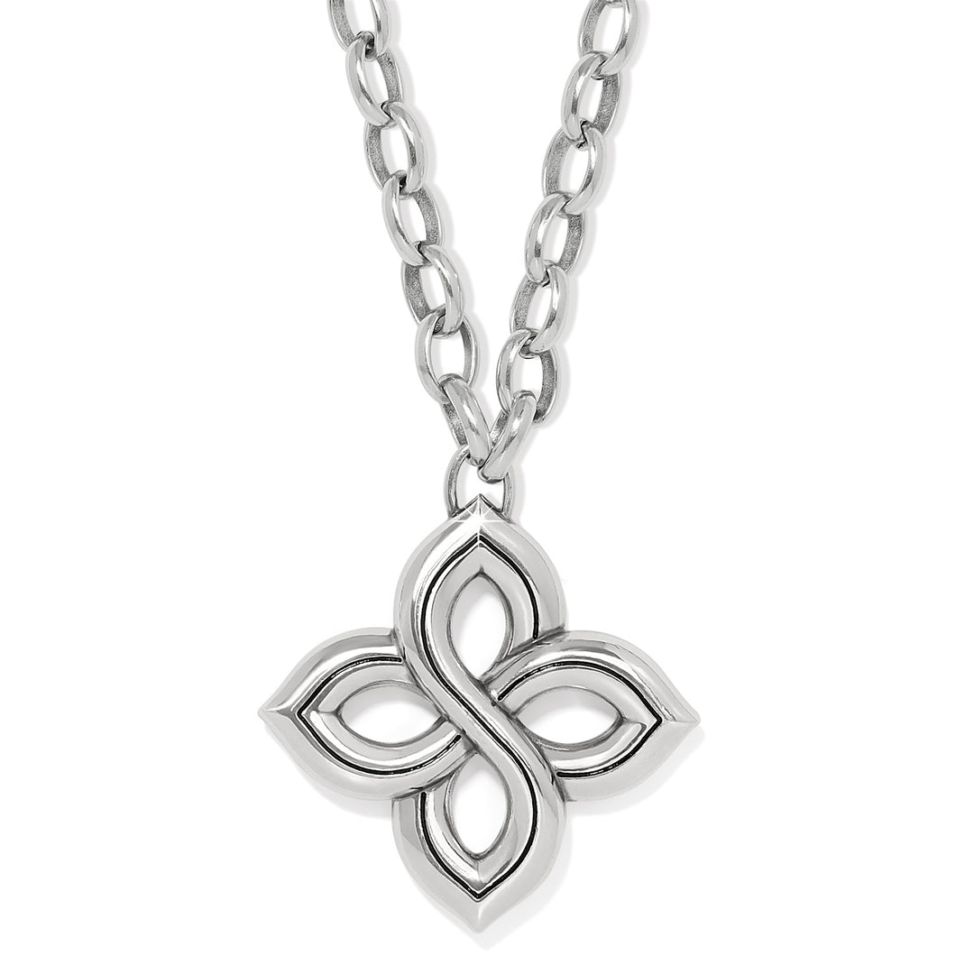 Brighton: Interlok Floral Knot Bold Necklace in Silver JM7630 - The Vogue Boutique