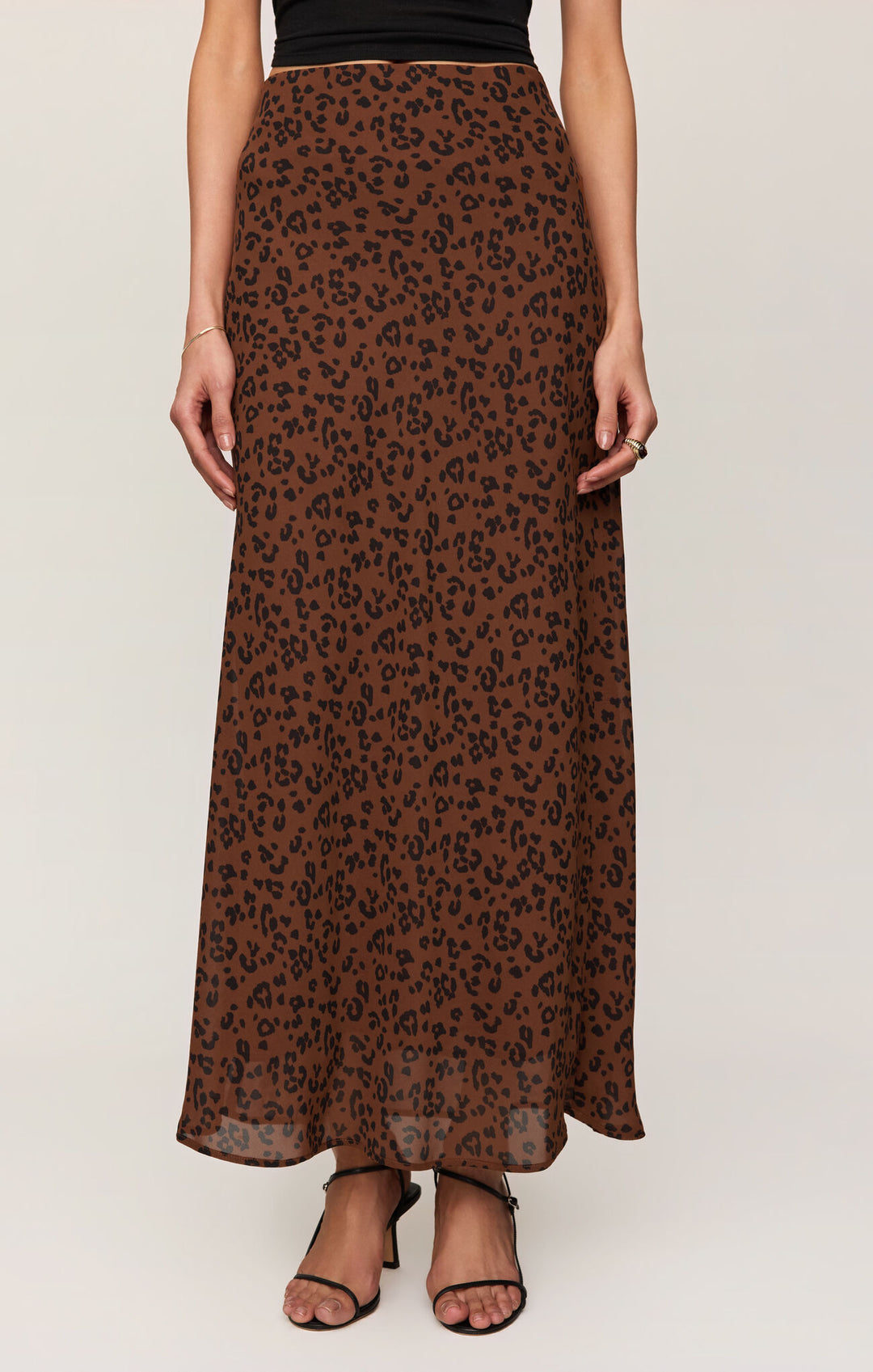Z Supply: Europa Leopard Skirt in Burnt Umber (ZK263215)