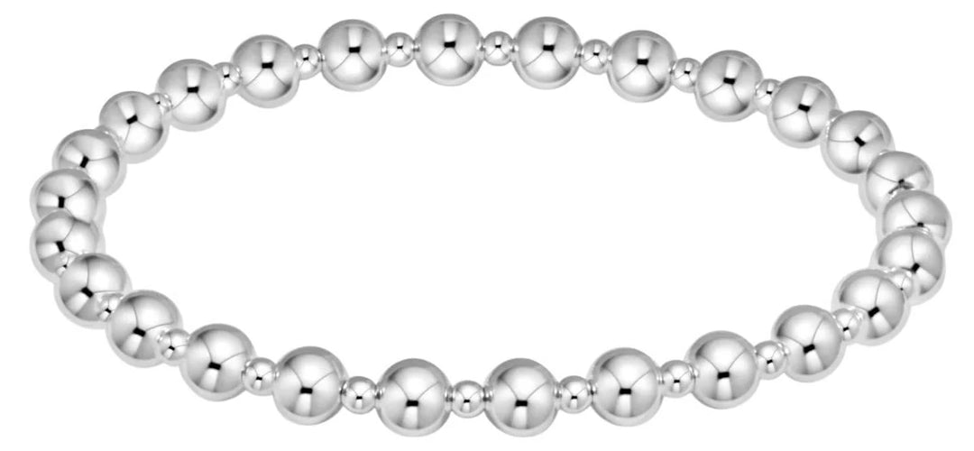 Enewton: Classic Grateful Pattern Bead Bracelet in Sterling - The Vogue Boutique