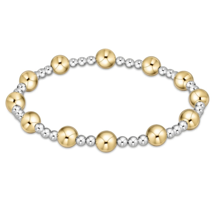 Enewton: Classic Sincerity Pattern Bead Bracelet - Mixed Metal - The Vogue Boutique
