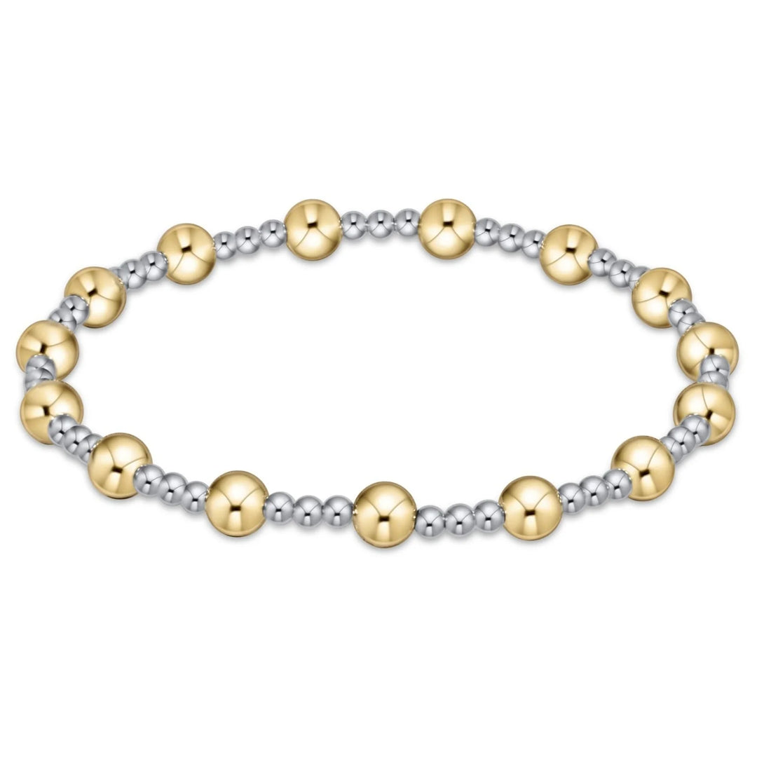 Enewton: Classic Sincerity Pattern Bead Bracelet - Mixed Metal - The Vogue Boutique