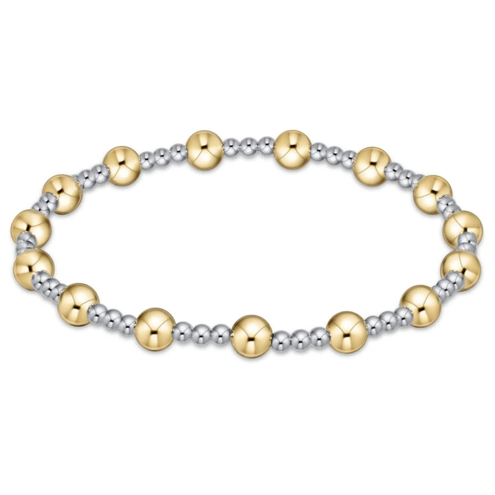 Enewton: Classic Sincerity Pattern Bead Bracelet - Mixed Metal - The Vogue Boutique