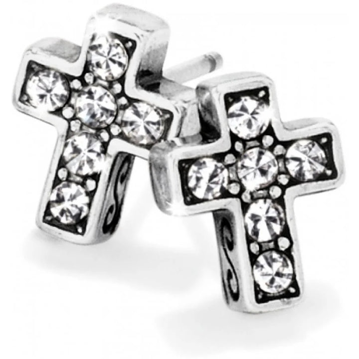 Brighton: Starry Night Cross Mini Post Earrings (J21691)