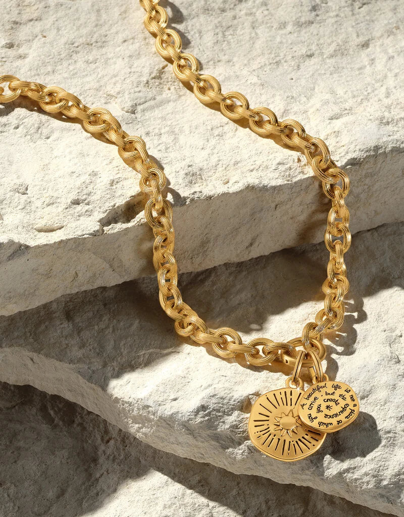 Brighton: Token Lavish Link Charm Necklace (JM0257)