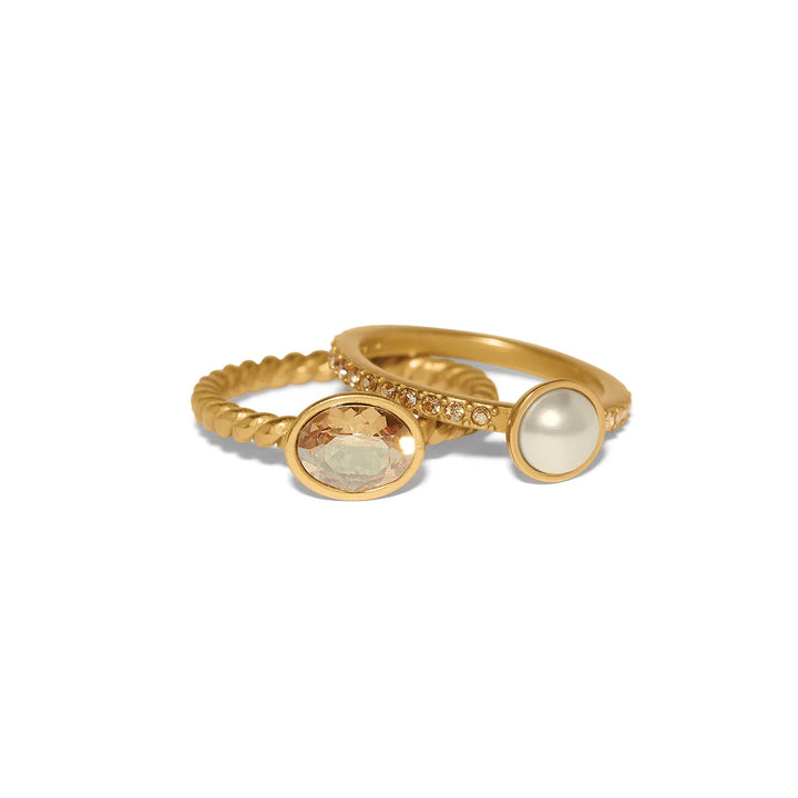 Brighton: Trust Your Journey Double Pearl Ring (J63703)