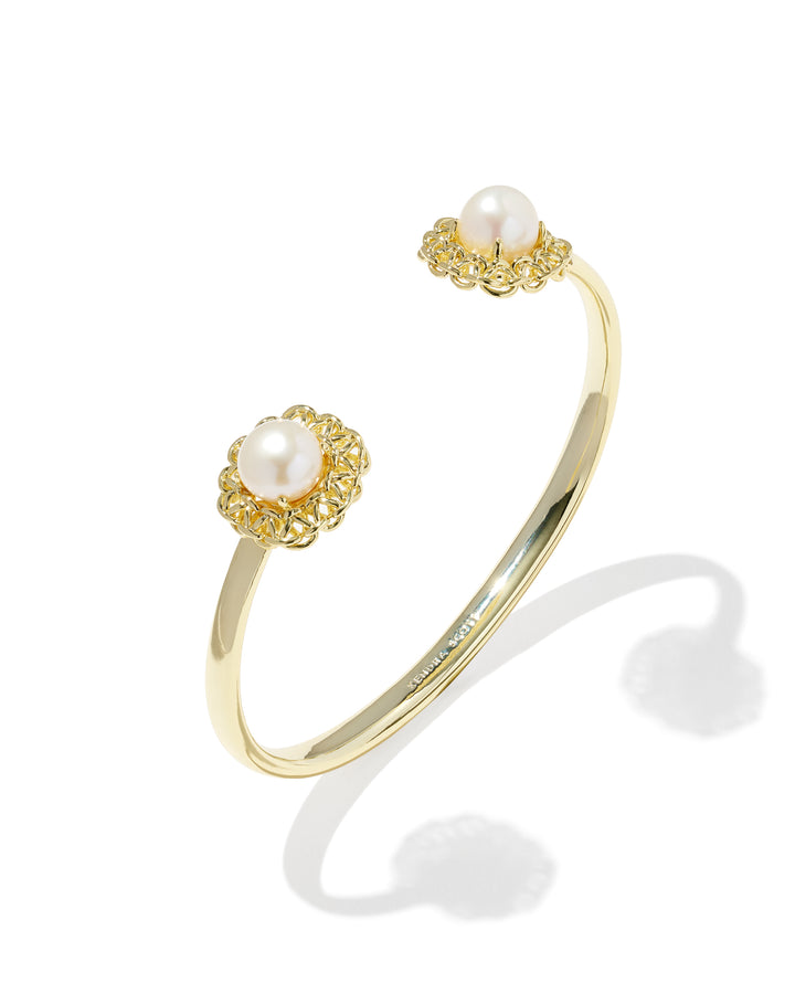 Kendra Scott: Gabriella Pearl Cuff Bracelet in Gold Freshwater Cultured Pearl
