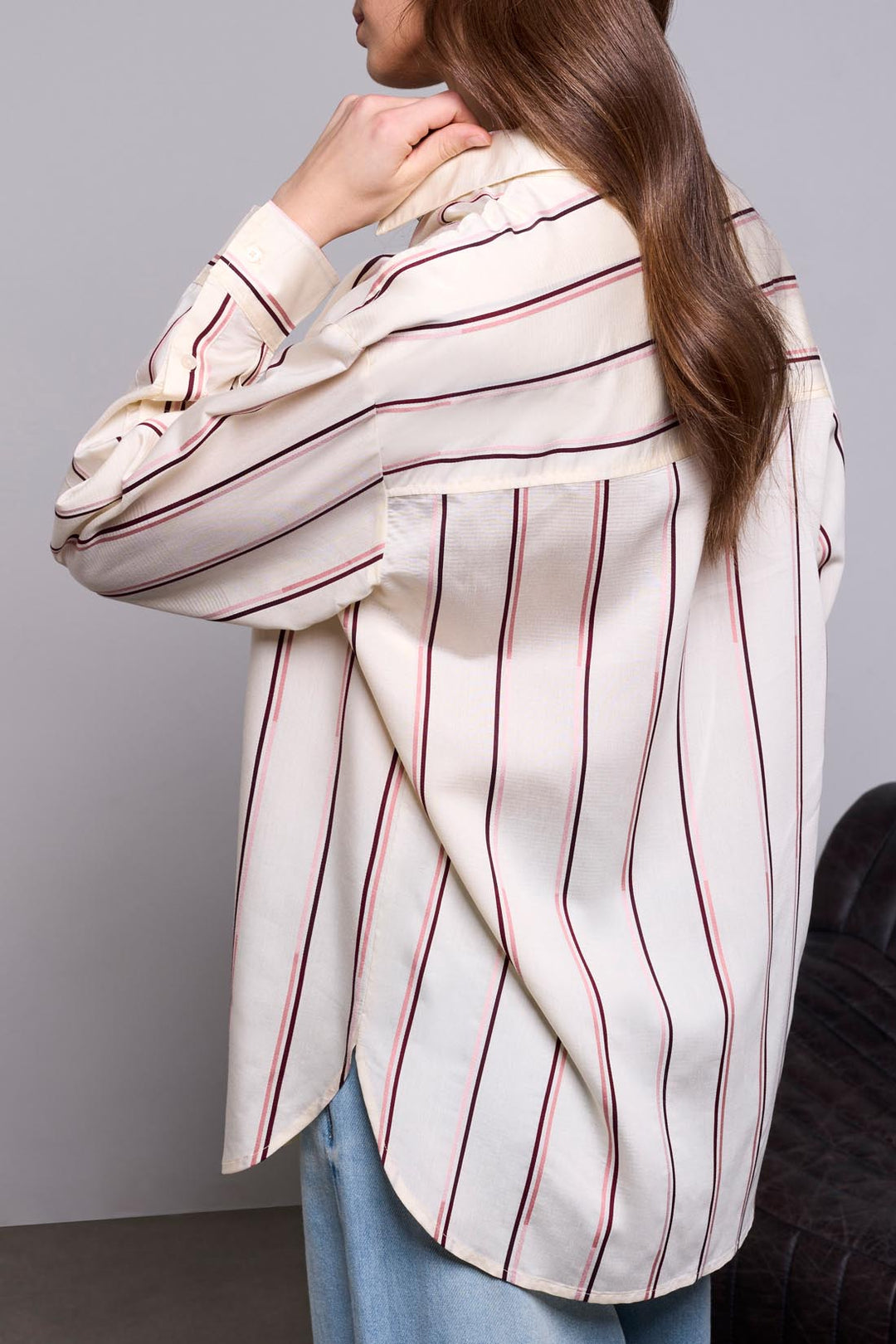 Tribal: Oversized Shirt With Special Sleeve in Antiquewhite (6332O-5791)