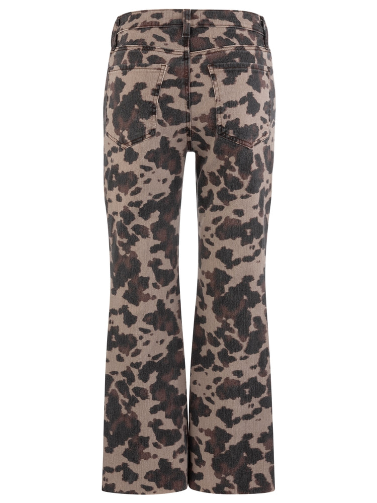 Kut: Kelsey High Rise Ankle Flare With Raw Hem in Taupe (KB63004)