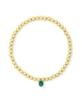 Kendra Scott: Cailin Stretch Bracelet in Gold Green Crystal - The Vogue Boutique