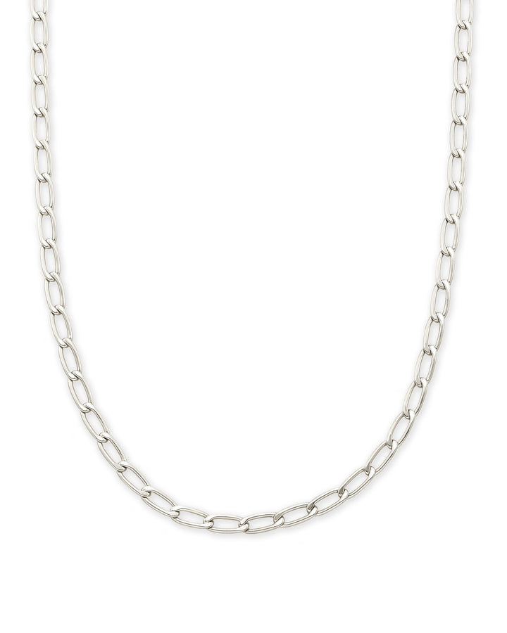 Kendra Scott: Merrick Chain Necklace in Silver - The Vogue Boutique