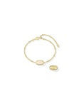 Kendra Scott: Tiger Striped Elaina Delicate Chain Bracelet in Gold Mother of Pearl (9608805497)