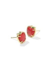Kendra Scott: Apple Stud Earrings in Gold Red Illusion (9608897188)