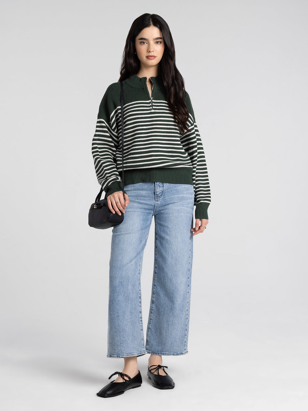 Thread & Supply: Russell Pullover in Pine Grey Stripe (J1936SWTS)
