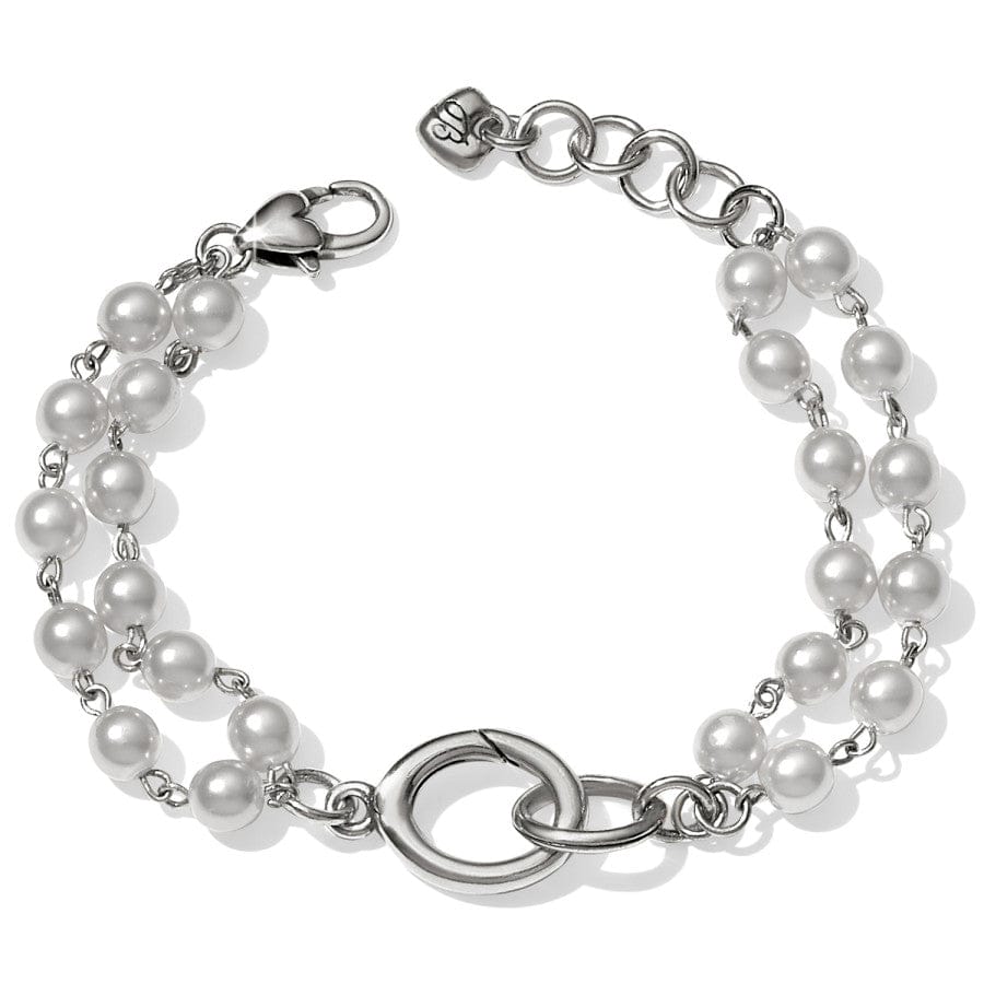 Brighton: Victoria Charm Bracelet in Silver and Pearl (JF6040) - The Vogue Boutique