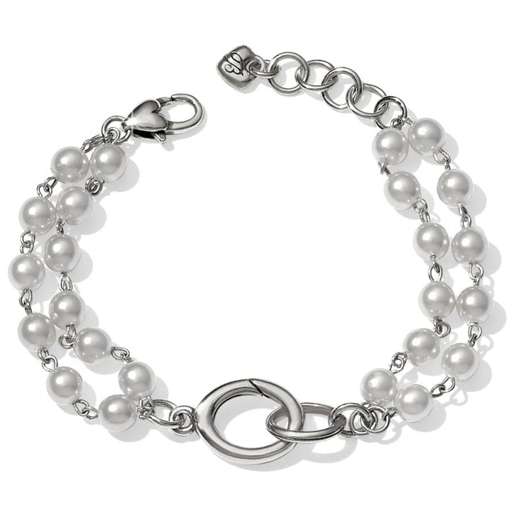 Brighton: Victoria Charm Bracelet in Silver and Pearl (JF6040) - The Vogue Boutique