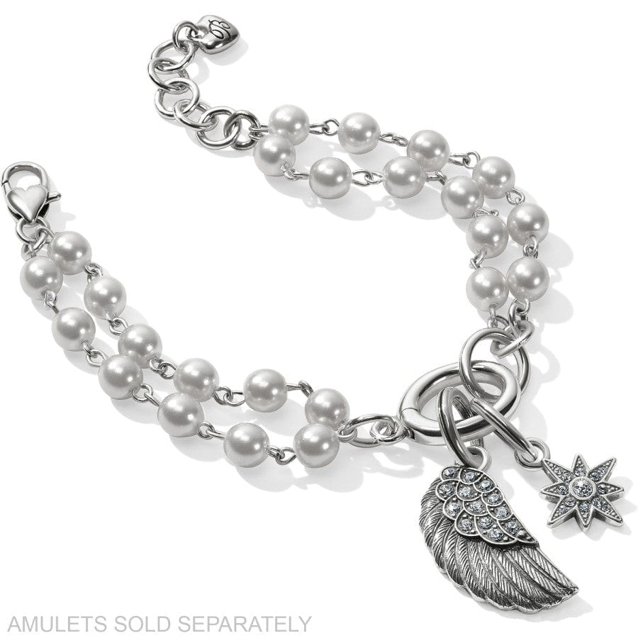 Brighton: Victoria Charm Bracelet in Silver and Pearl (JF6040) - The Vogue Boutique