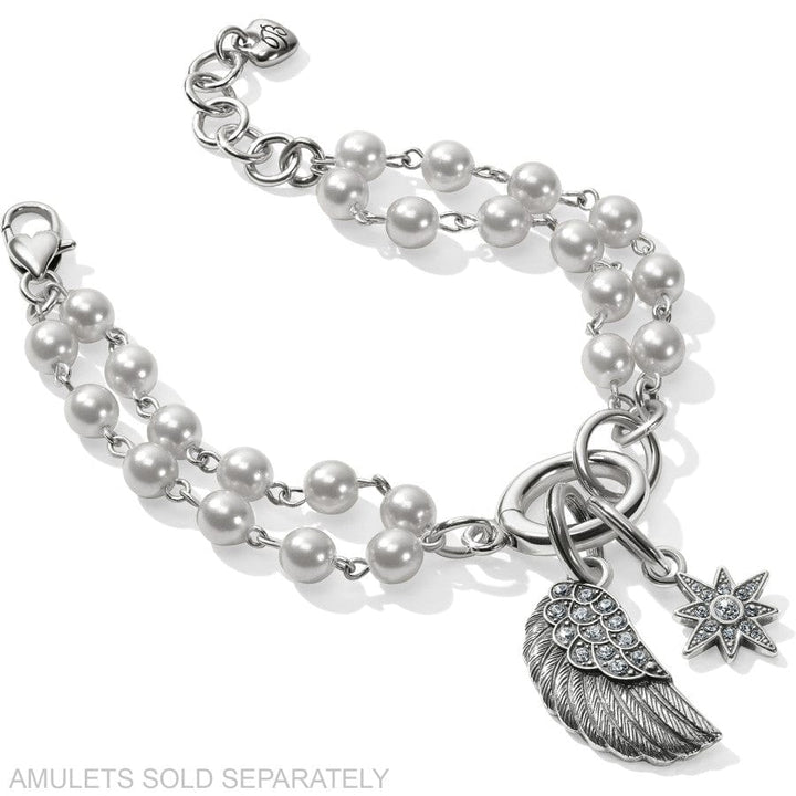 Brighton: Victoria Charm Bracelet in Silver and Pearl (JF6040) - The Vogue Boutique