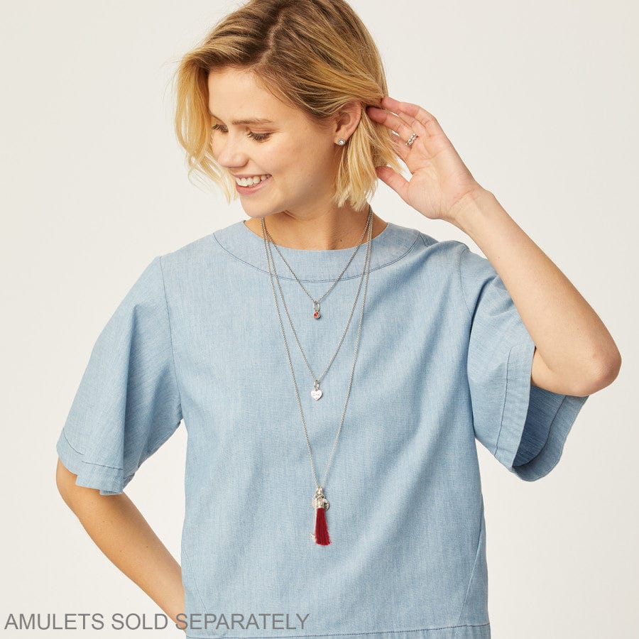 Brighton: Vivi Delicate Short Charm Necklace in Silver (JL8270)