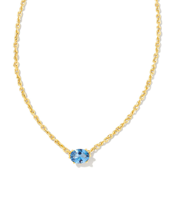 Kendra Scott: Cailin Birthstone Gold Pendant Necklace - The Vogue Boutique