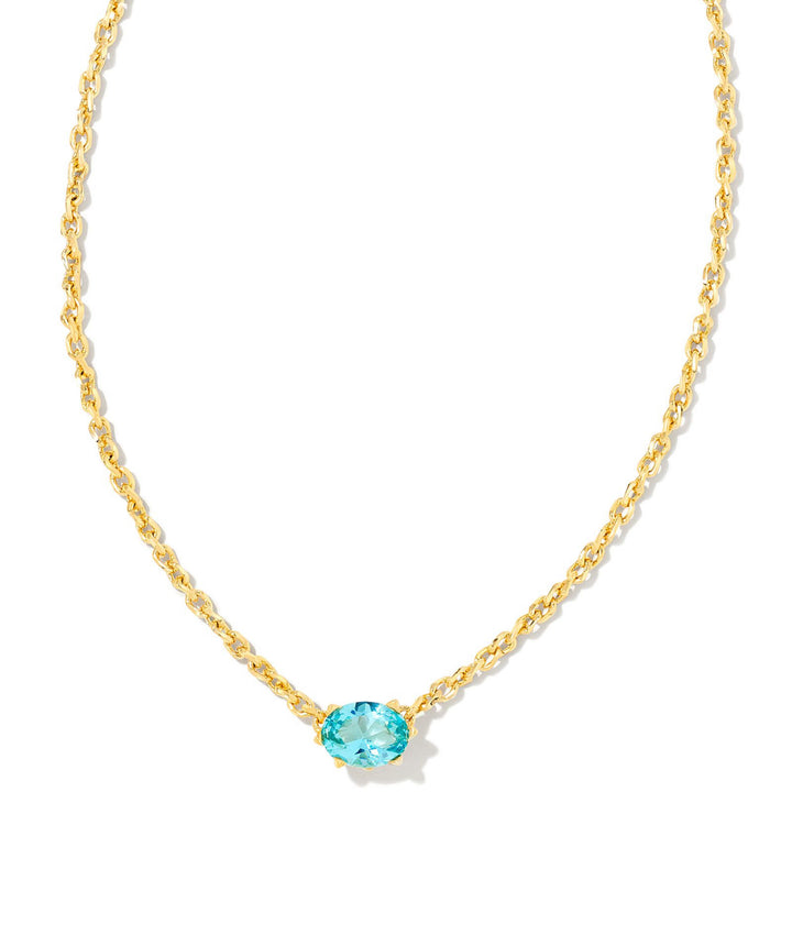 Kendra Scott: Cailin Birthstone Gold Pendant Necklace - The Vogue Boutique