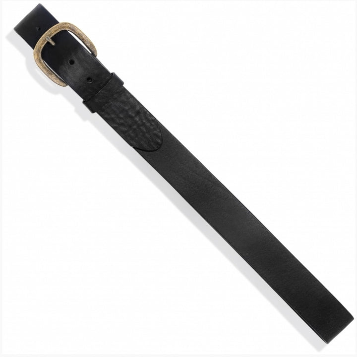 Justin: Black Leather Belt - 232BK - The Vogue Boutique