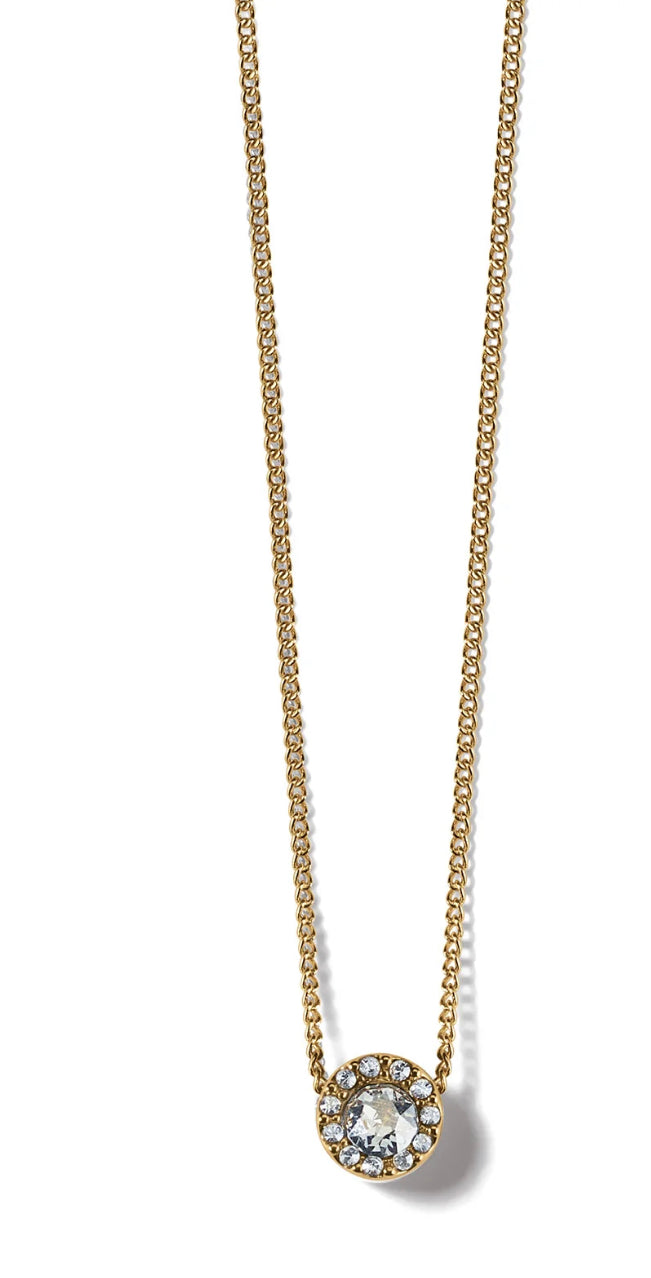 Brighton: Illumina Mini Gold Solitare Necklace (JM0072) - The Vogue Boutique