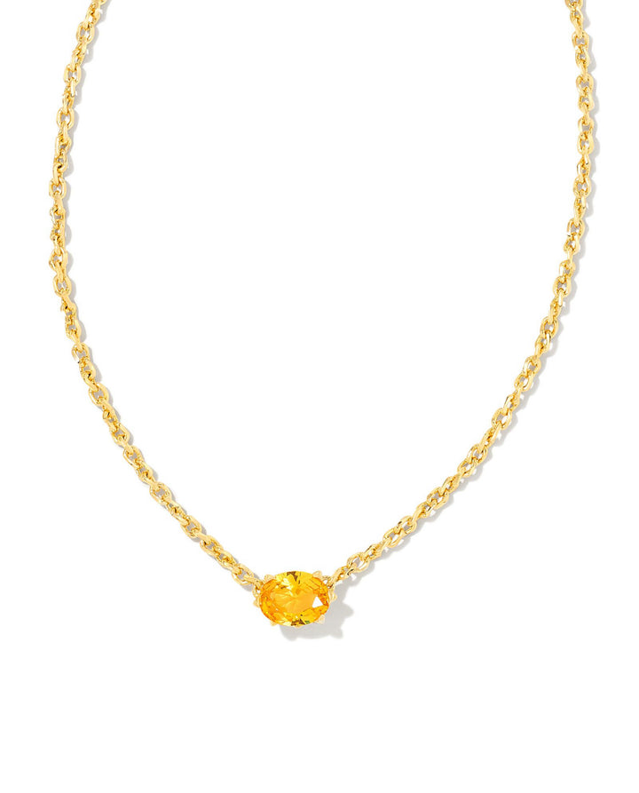 Kendra Scott: Cailin Birthstone Gold Pendant Necklace - The Vogue Boutique