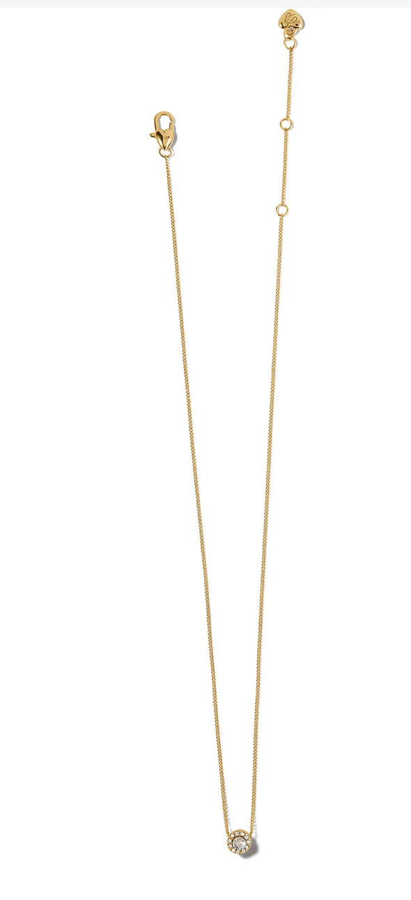 Brighton: Illumina Mini Gold Solitare Necklace (JM0072) - The Vogue Boutique